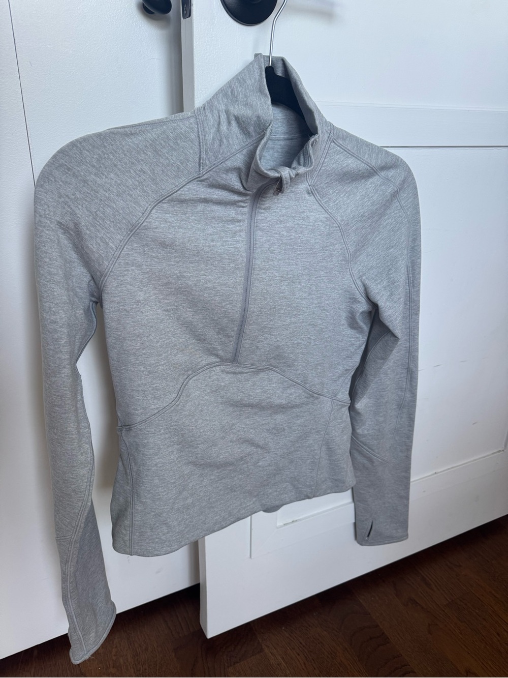Lululemon Peloton Half Zip Pullover Light Grey Size 4